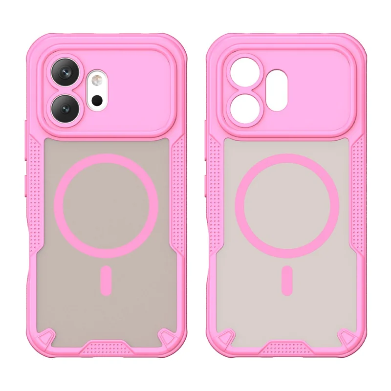 Funda magnética para Honor 600 5G, carcasa trasera de teléfono TPU + PC - Rosa