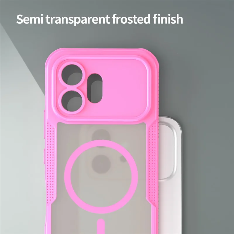 Funda magnética para Honor 600 5G, carcasa trasera de teléfono TPU + PC - Rosa
