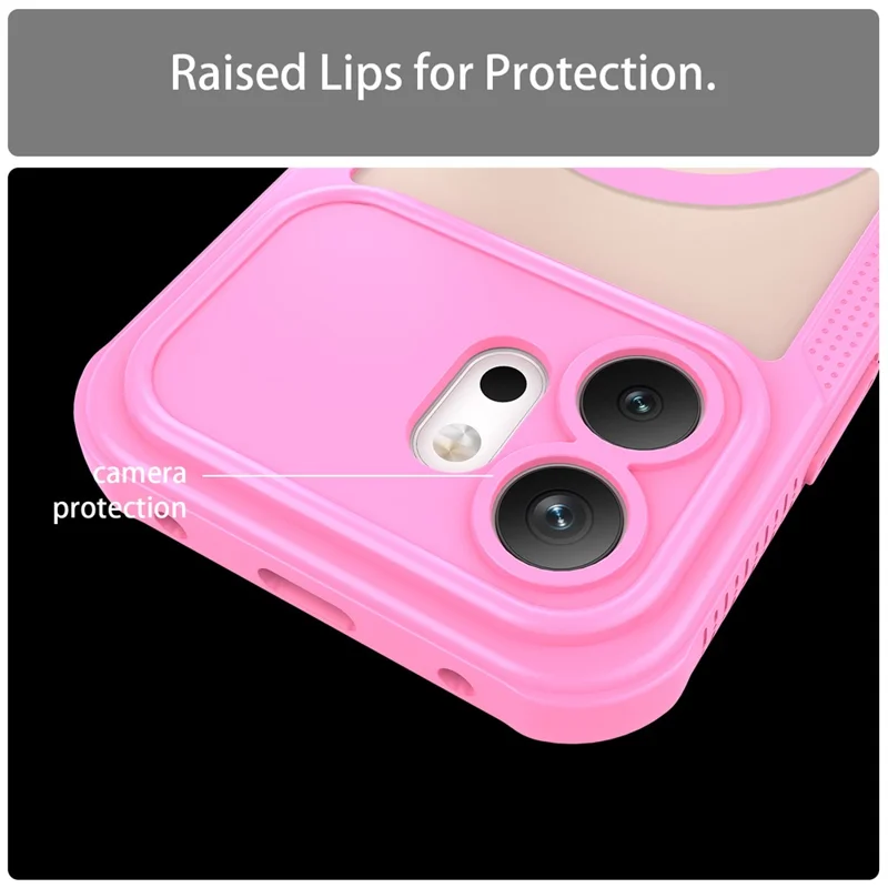 Funda magnética para Honor 600 5G, carcasa trasera de teléfono TPU + PC - Rosa