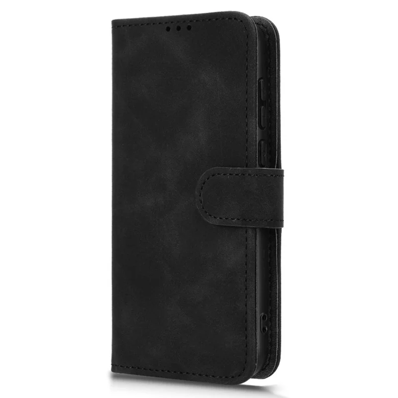 For Motorola Edge (2026) Leather Case Skin Feel Anti Drop Wallet Stand Flip Phone Cover - Black