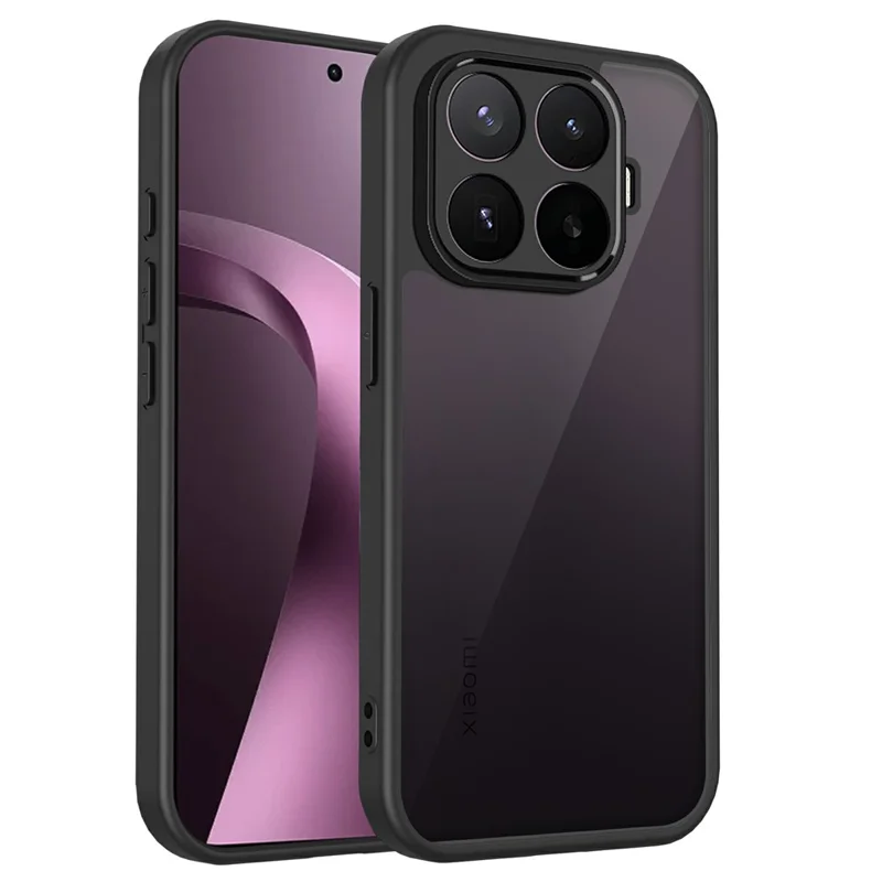 Hülle für Xiaomi 17T Pro Skin-Touch-Matt PC + TPU Anti-Drop-Handyhülle - Transparent Schwarz