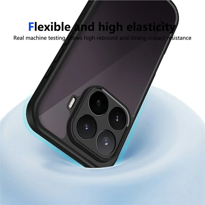 Hülle für Xiaomi 17T Pro Skin-Touch-Matt PC + TPU Anti-Drop-Handyhülle - Transparent Schwarz
