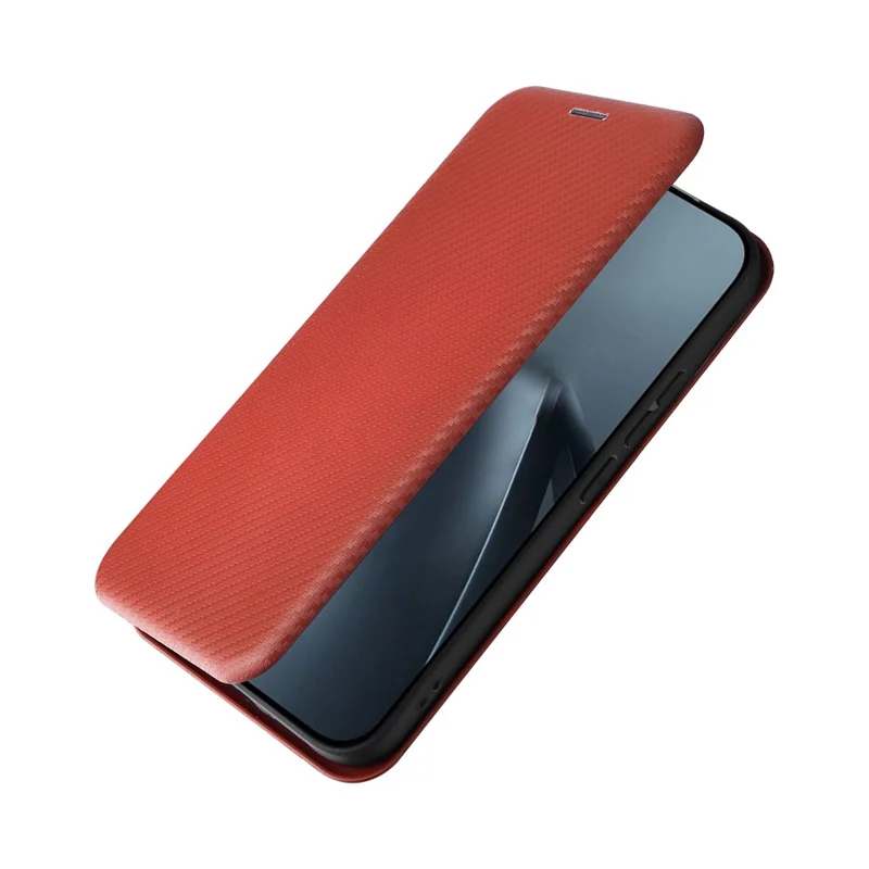 For Xiaomi 17T Pro Phone Case Carbon Fiber Texture Drop-Proof PU Leather Phone Cover - Brown