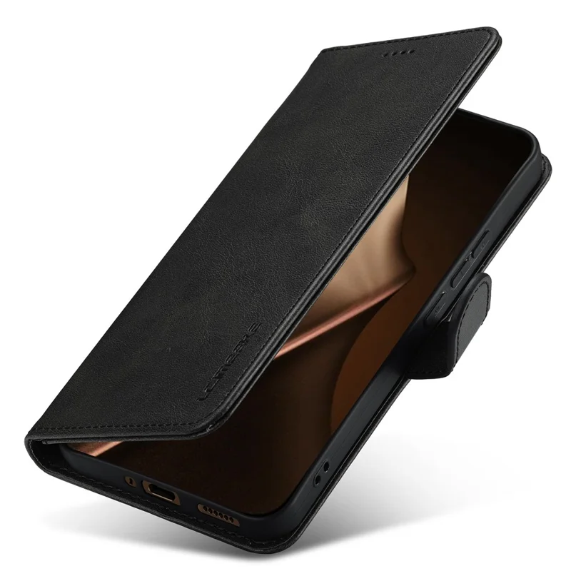 LC.IMEEKE for Xiaomi 17T Case Wallet Calf Texture Leather Phone Cover - Black