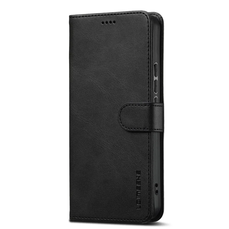 LC.IMEEKE for Xiaomi 17T Pro Case Wallet Calf Texture Leather Phone Cover - Black