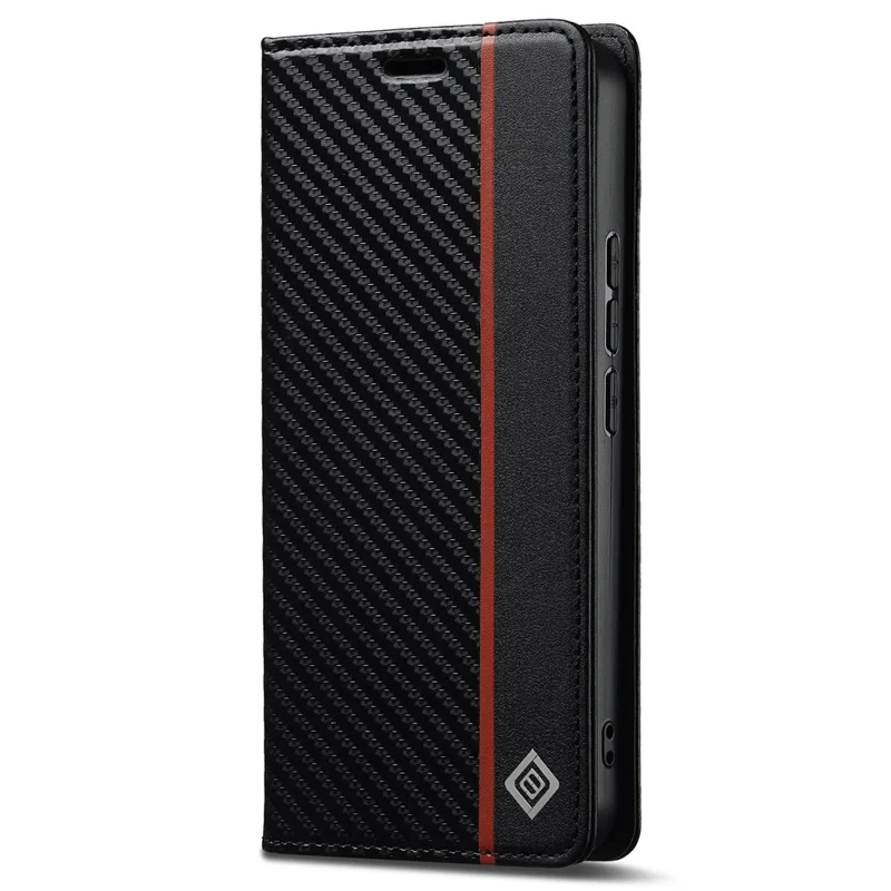 LC.IMEEKE for Xiaomi 17T Wallet Case Carbon Fiber Texture Leather Phone Cover - Vertical Stripe