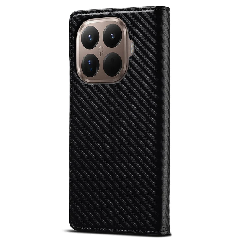 LC.IMEEKE for Xiaomi 17T Wallet Case Carbon Fiber Texture Leather Phone Cover - Vertical Stripe