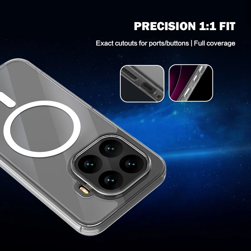 LEREACH TOC Series for Xiaomi 17T Pro Magnetic Case TPU + Acrylic Phone Cover - Transparent