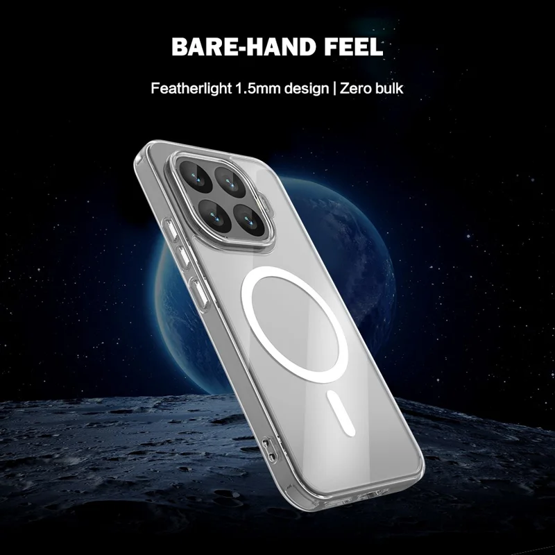 LEREACH TOC Series for Xiaomi 17T Pro Magnetic Case TPU + Acrylic Phone Cover - Transparent
