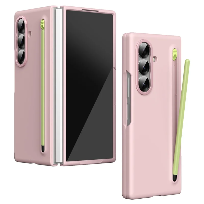 For Samsung Galaxy Z Fold8 Case Hard PC Protective Shockproof Phone Cover with Stylus - Pink