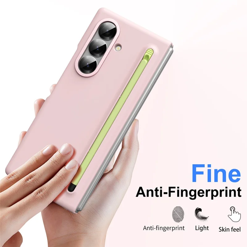 For Samsung Galaxy Z Fold8 Case Hard PC Protective Shockproof Phone Cover with Stylus - Pink
