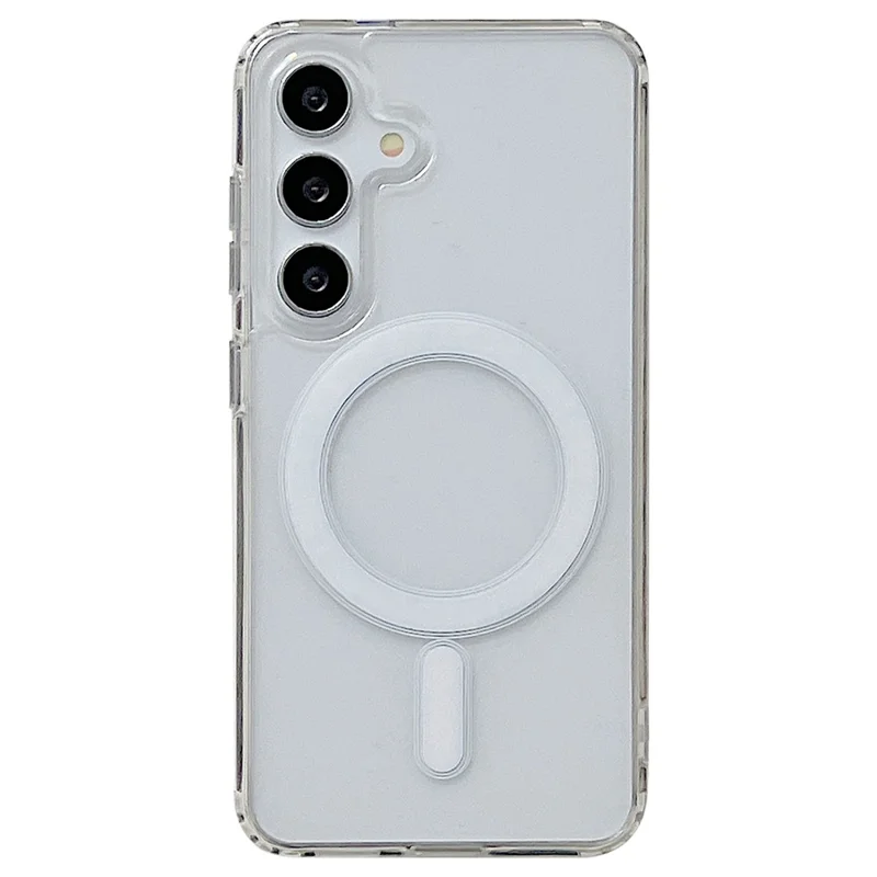 Cienka przezroczysta obudowa magnetyczna na Samsung Galaxy S25, przezroczysta obudowa z miękkiego TPU