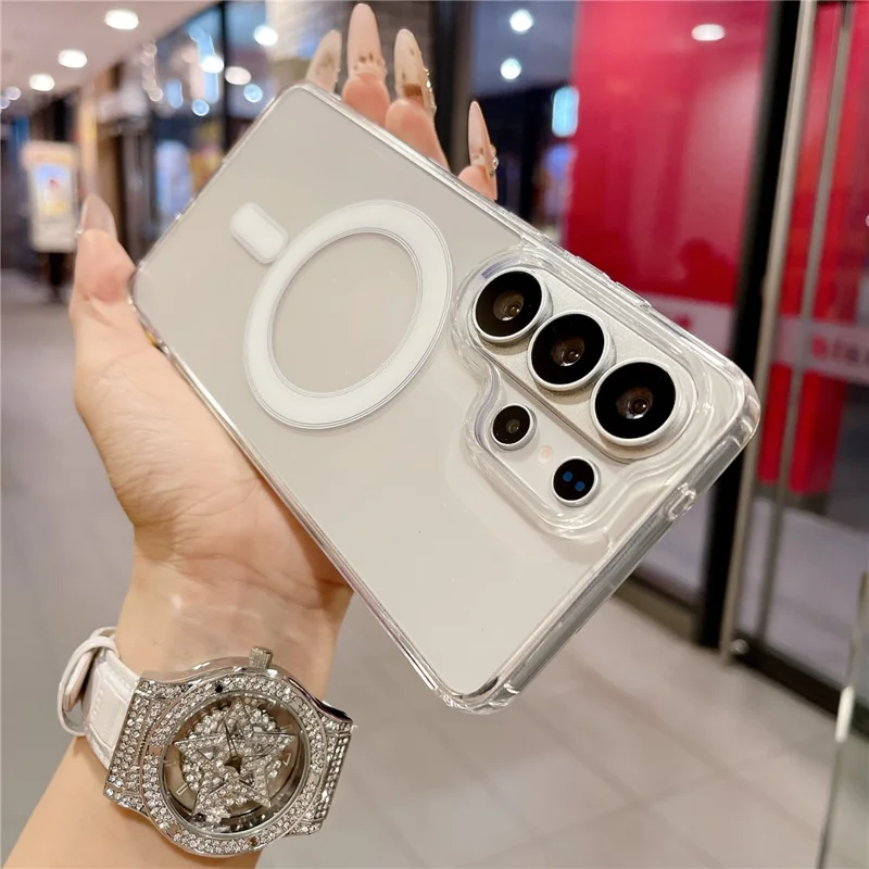 For Samsung Galaxy S26 Ultra Magnetic Case Slim Soft TPU Crystal Clear Phone Cover - Transparent