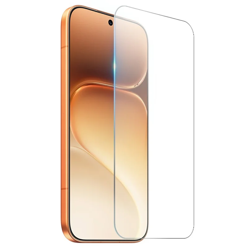 NORTHJO For Honor 600 5G Case Soft TPU Clear Phone Cover with Tempered Glass Screen Protector (Fingerprint Unlock) - Transparent