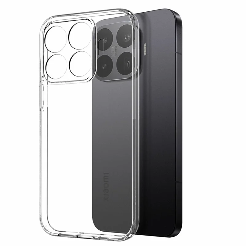 NORTHJO For Xiaomi 17T Case Soft TPU Clear Phone Cover with Tempered Glass Screen Protector - Transparent