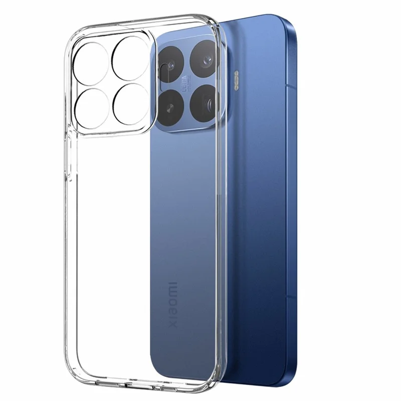 NORTHJO For Xiaomi 17T Pro Case Soft TPU Clear Phone Cover with Tempered Glass Screen Protector - Transparent