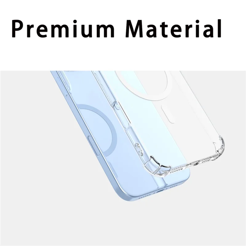 For Xiaomi 17T Magnetic Case Shockproof Four Corners PC + TPU Phone Cover - Transparent
