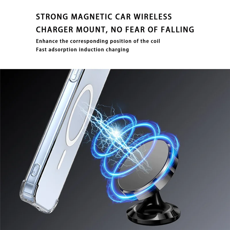 For OnePlus 15R 5G Magnetic Case Shockproof Four Corners PC + TPU Phone Cover - Transparent