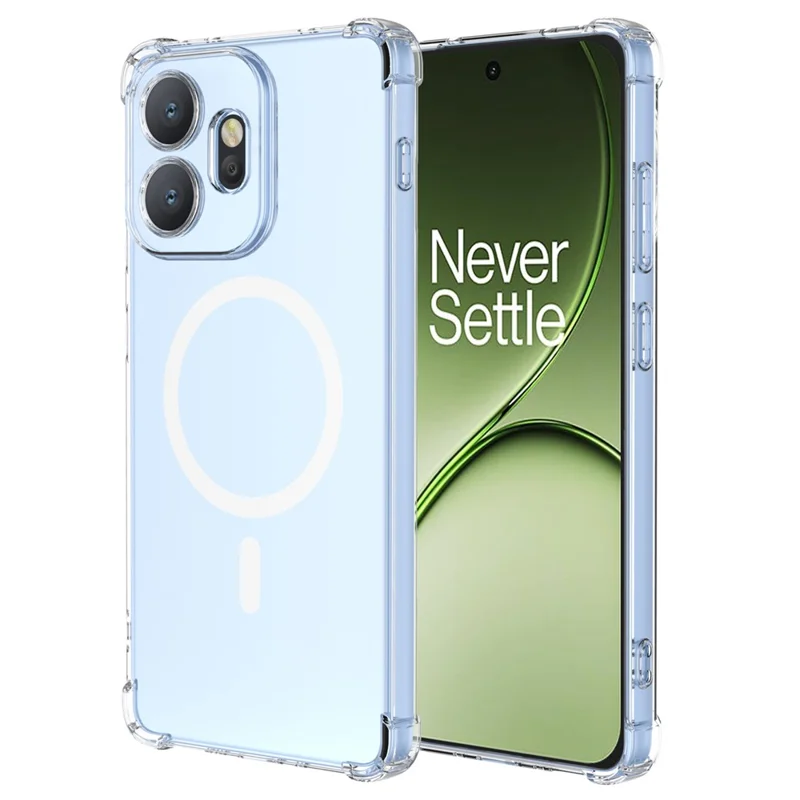 Obudowa magnetyczna na OnePlus 15T 5G, odporna na wstrząsy, z czterema narożnikami z PC + TPU – przezroczysta