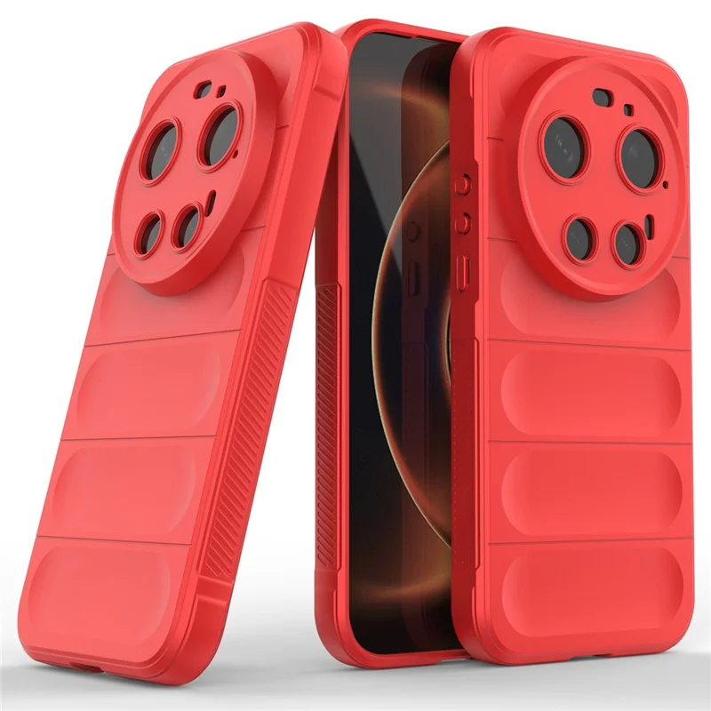 For Xiaomi 17 Ultra 5G Phone Case Anti-Drop Soft TPU Rugged Back Cover - Red