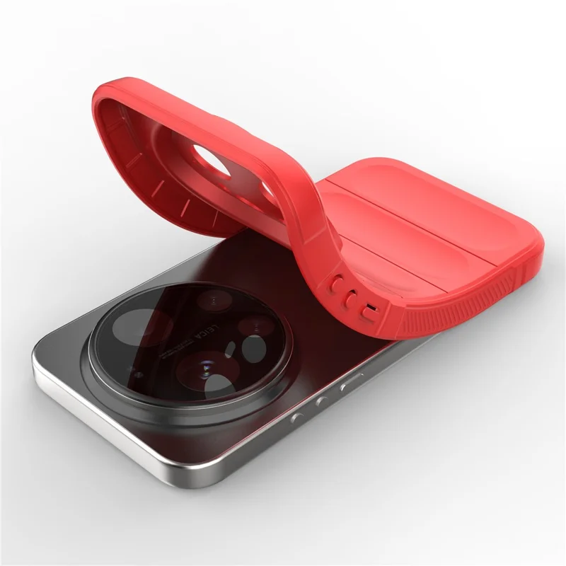 For Xiaomi 17 Ultra 5G Phone Case Anti-Drop Soft TPU Rugged Back Cover - Red
