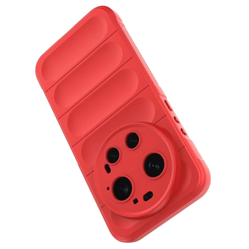 For Xiaomi 17 Ultra 5G Phone Case Anti-Drop Soft TPU Rugged Back Cover - Red