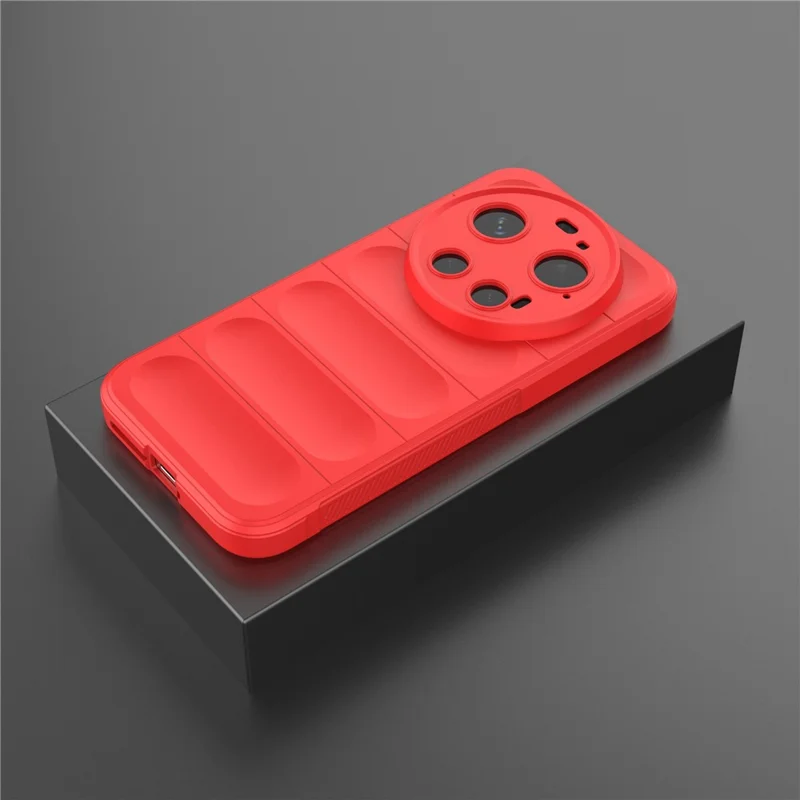 For Xiaomi 17 Ultra 5G Phone Case Anti-Drop Soft TPU Rugged Back Cover - Red