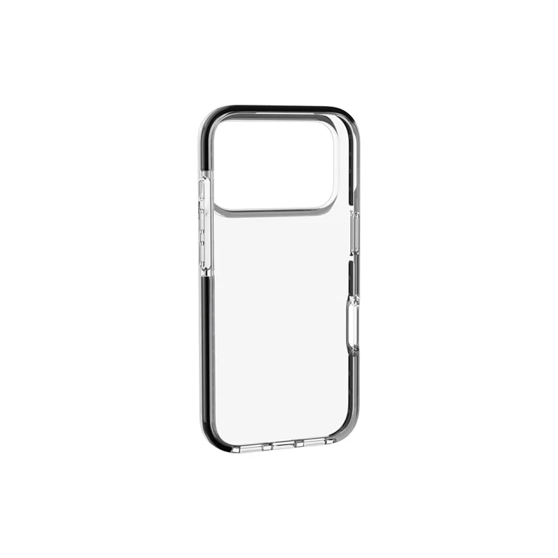 For iPhone 18 Pro Case TPU+TPE Anti-drop Clear Phone Cover - Transparent Black