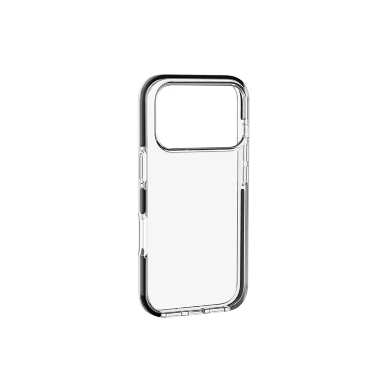 For iPhone 18 Pro Case TPU+TPE Anti-drop Clear Phone Cover - Transparent Black