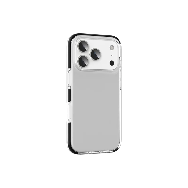 For iPhone 18 Pro Case TPU+TPE Anti-drop Clear Phone Cover - Transparent Black