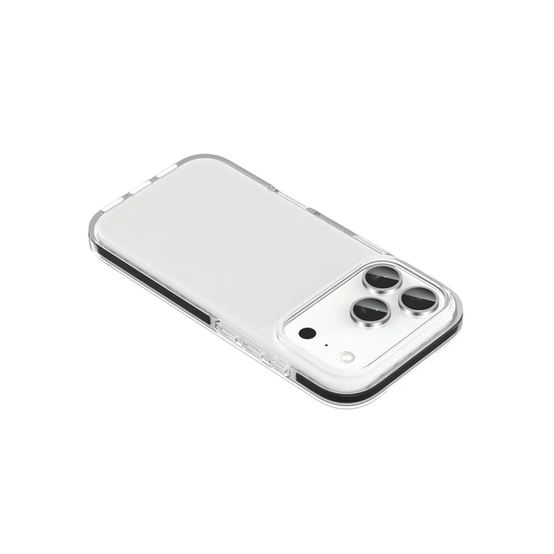 For iPhone 18 Pro Case TPU+TPE Anti-drop Clear Phone Cover - Transparent Black