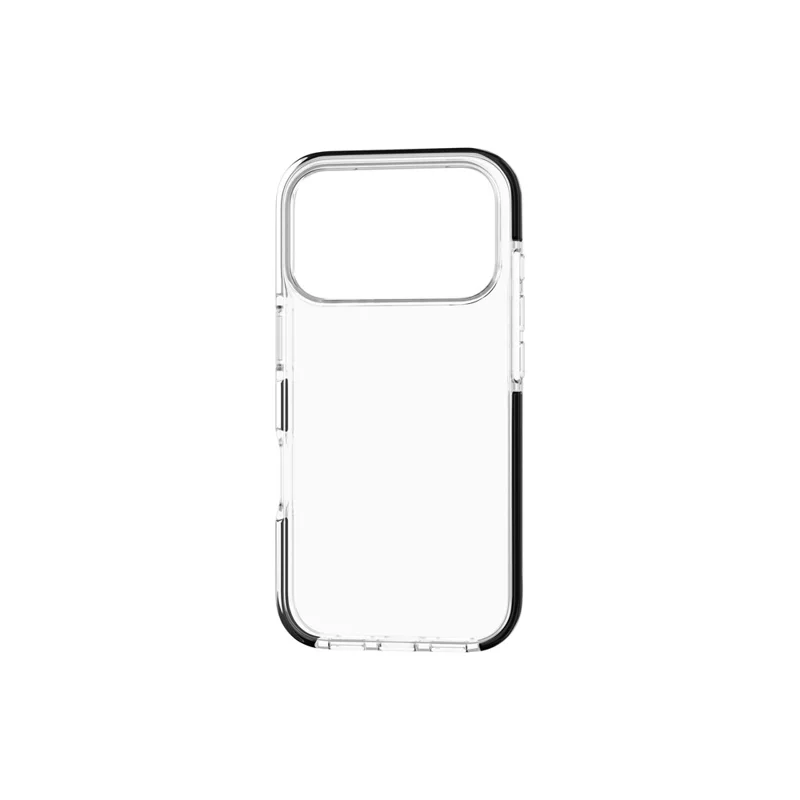 For iPhone 18 Pro Case TPU+TPE Anti-drop Clear Phone Cover - Transparent Black