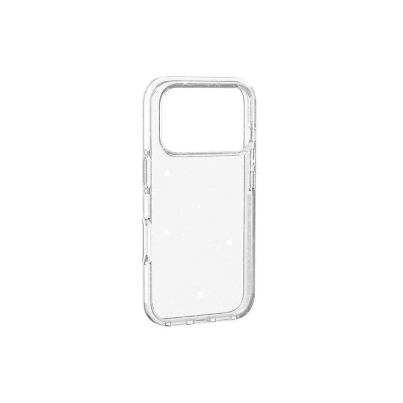 For iPhone 18 Pro Max Glitter Case PC Back TPU+TPE Frame Bling Sparkle Shockproof Cover