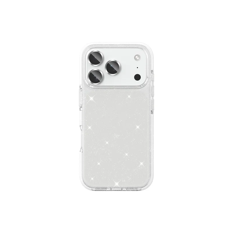 For iPhone 18 Pro Max Glitter Case PC Back TPU+TPE Frame Bling Sparkle Shockproof Cover