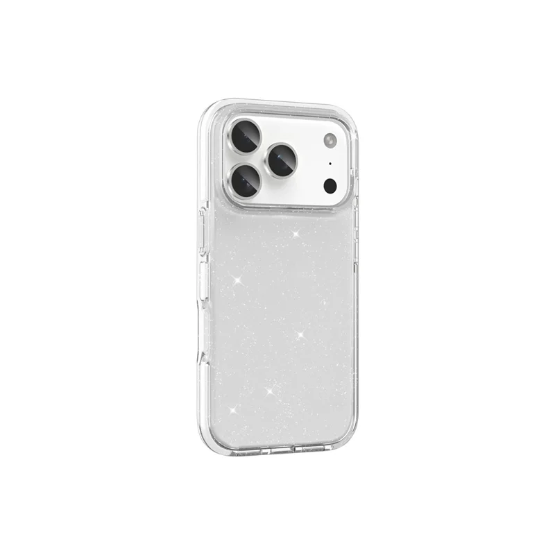 For iPhone 18 Pro Max Glitter Case PC Back TPU+TPE Frame Bling Sparkle Shockproof Cover