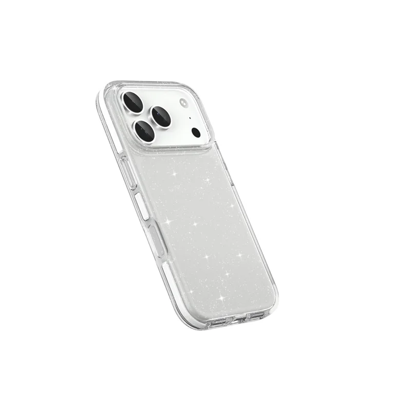 For iPhone 18 Pro Glitter Case PC Back TPU+TPE Frame Bling Sparkle Shockproof Cover