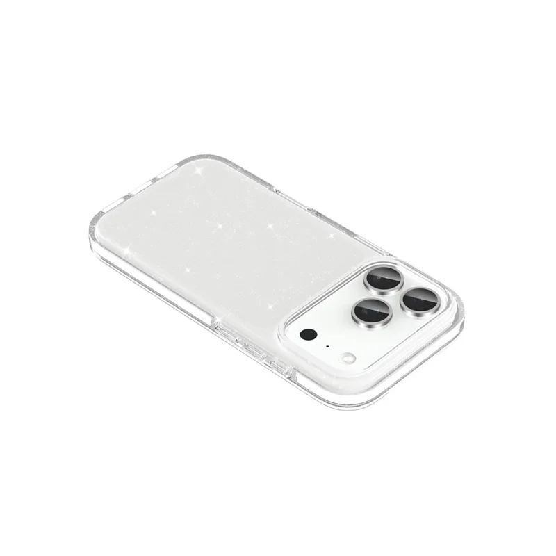 For iPhone 18 Pro Glitter Case PC Back TPU+TPE Frame Bling Sparkle Shockproof Cover