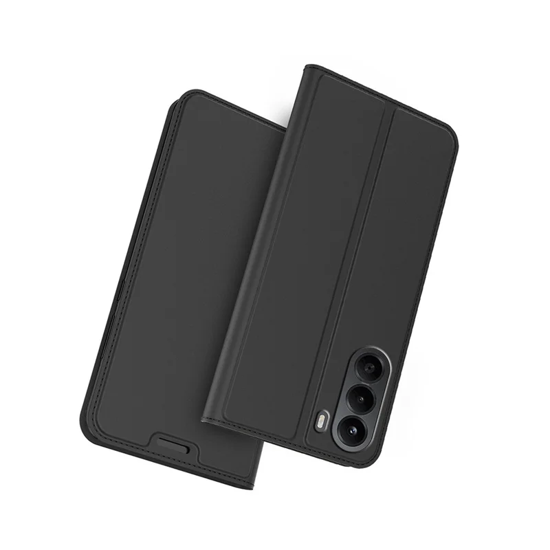 Für OnePlus Nord CE6 Lite 5G Hülle PU-Leder Handyhülle mit Kartenfach und Ständer - Schwarz