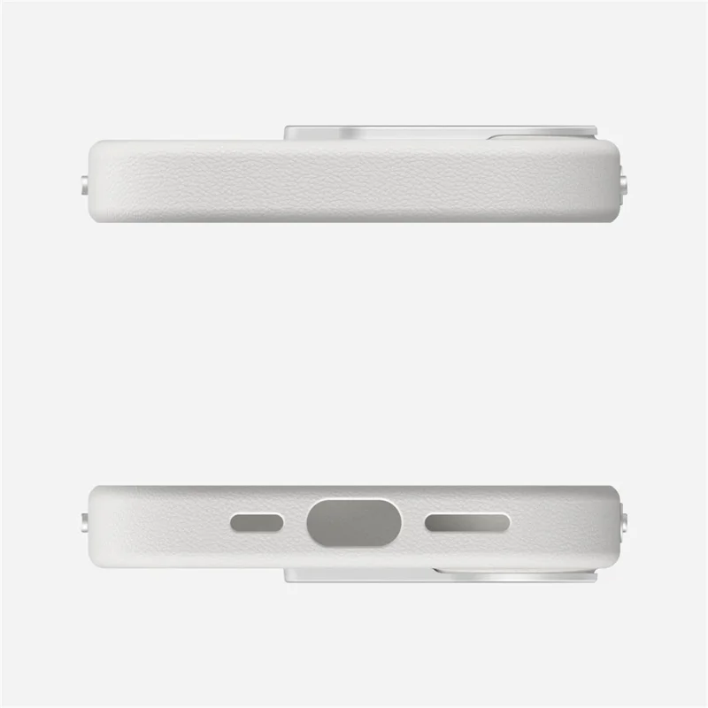 AULUMU A17 for iPhone 17 Magnetic Case Biodegradable Vegan Leather + PC Phone Cover - White