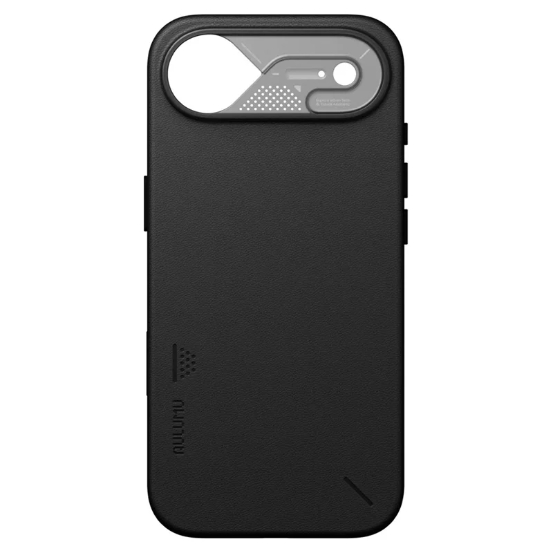 AULUMU A17 for iPhone Air Magnetic Case Biodegradable Vegan Leather + PC Phone Cover - Black