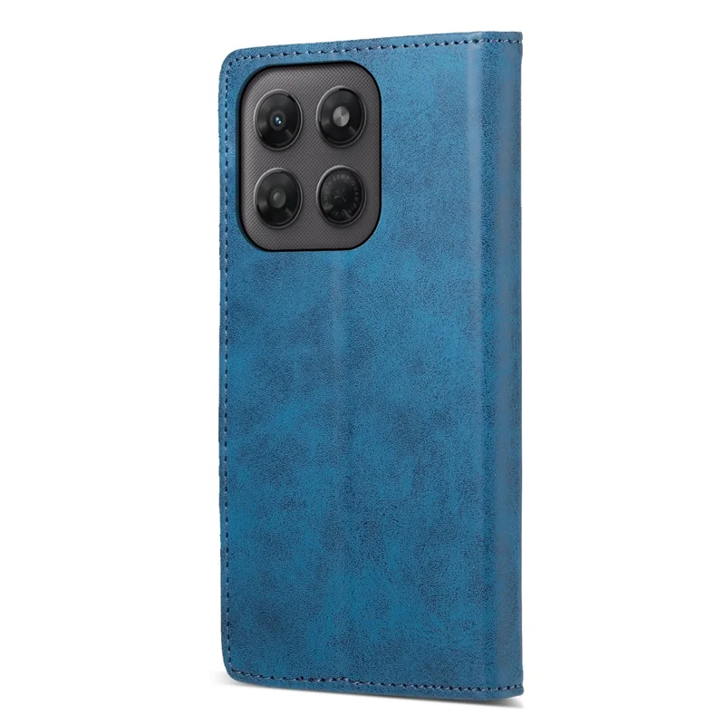 For Motorola Moto G47 5G / G37 5G Wallet Case RFID Blocking PU Leather Phone Cover - Blue