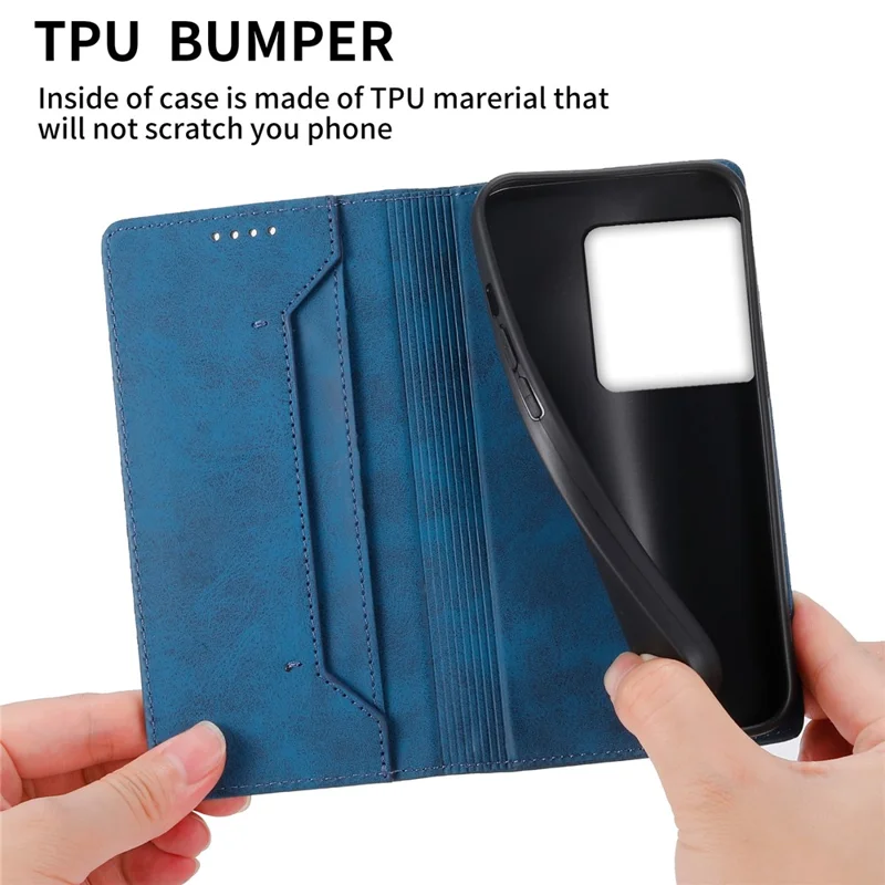 For Sony Xperia 1 VIII Wallet Case RFID Blocking PU Leather Phone Cover - Blue