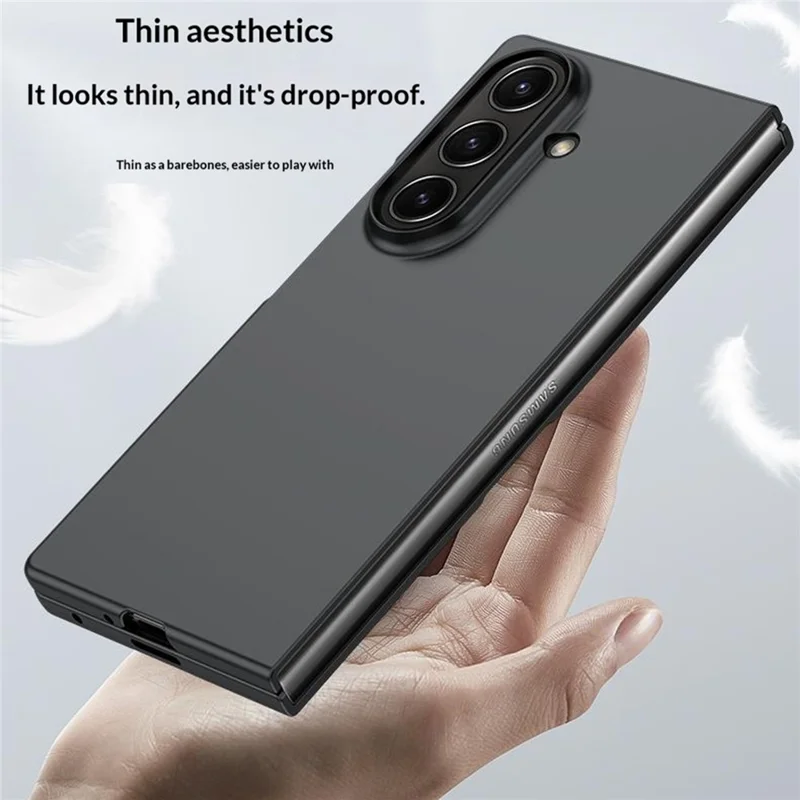 For Samsung Galaxy Z Fold8 Ultra Case Skin-Touch Texture Hard PC Folding Phone Cover - Black