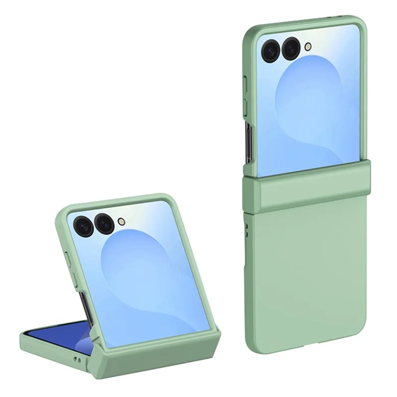 Capa para Telemóvel PC com Sensação ao Toque para Samsung Galaxy Z Flip8 com Proteção de Dobradiça - Verde Claro