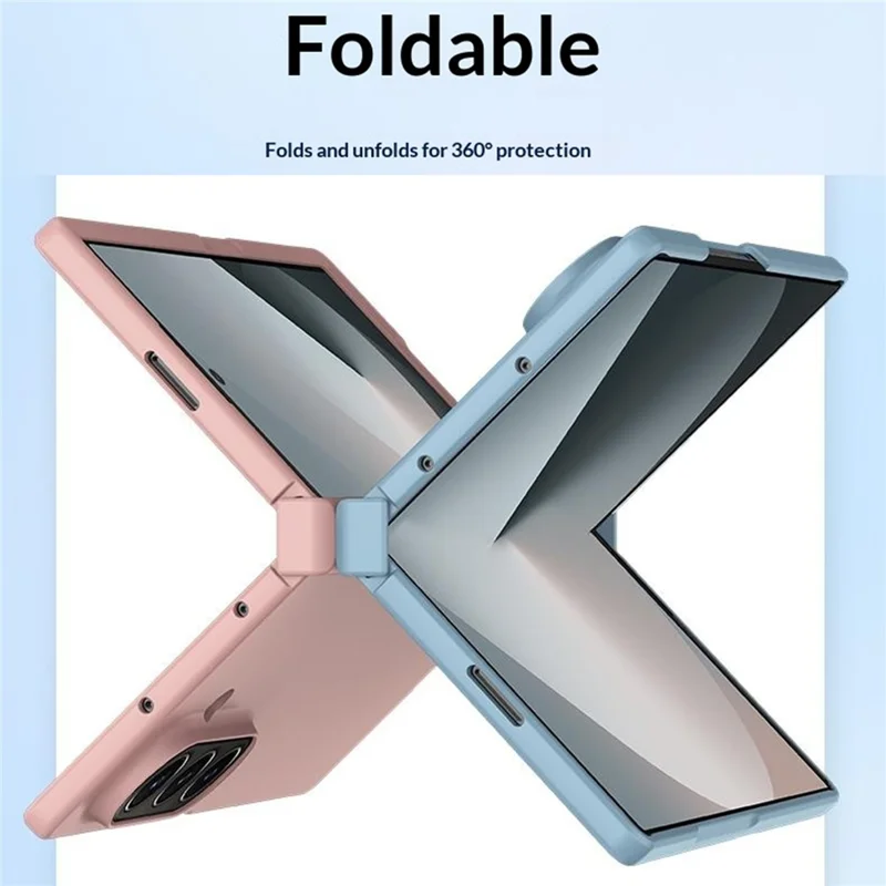 For Samsung Galaxy Z Fold8 Ultra Case Skin Feel PC Phone Cover with Hinge Protection - Black