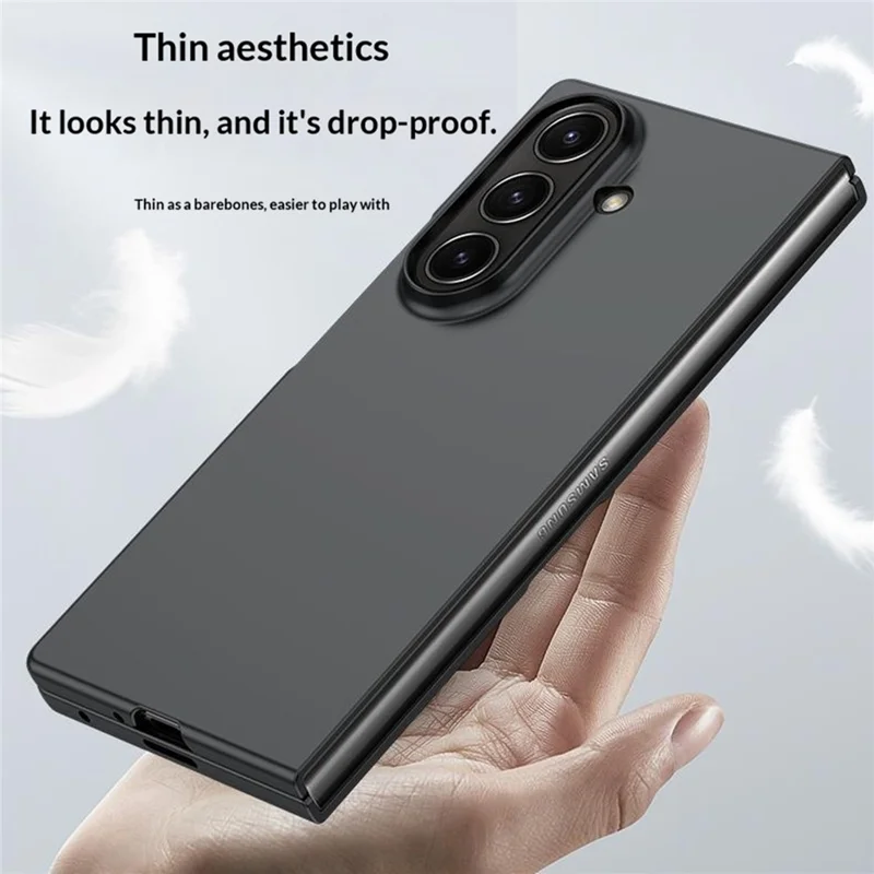 Til Samsung Galaxy Z Fold8 Case Stort Vindue Hård PC Telefonbeskytter med Skærmfilm - Lyserød