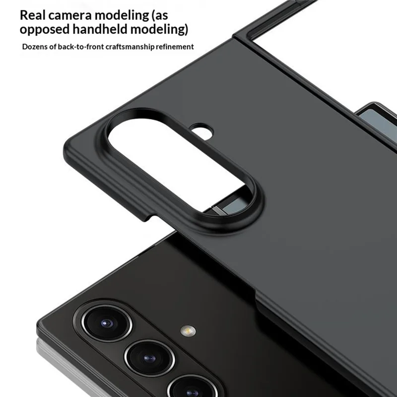 Til Samsung Galaxy Z Fold8 Case Stort Vindue Hård PC Telefonbeskytter med Skærmfilm - Lyserød