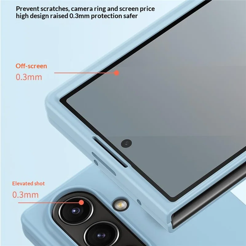 Til Samsung Galaxy Z Fold8 Case Stort Vindue Hård PC Telefonbeskytter med Skærmfilm - Lyserød