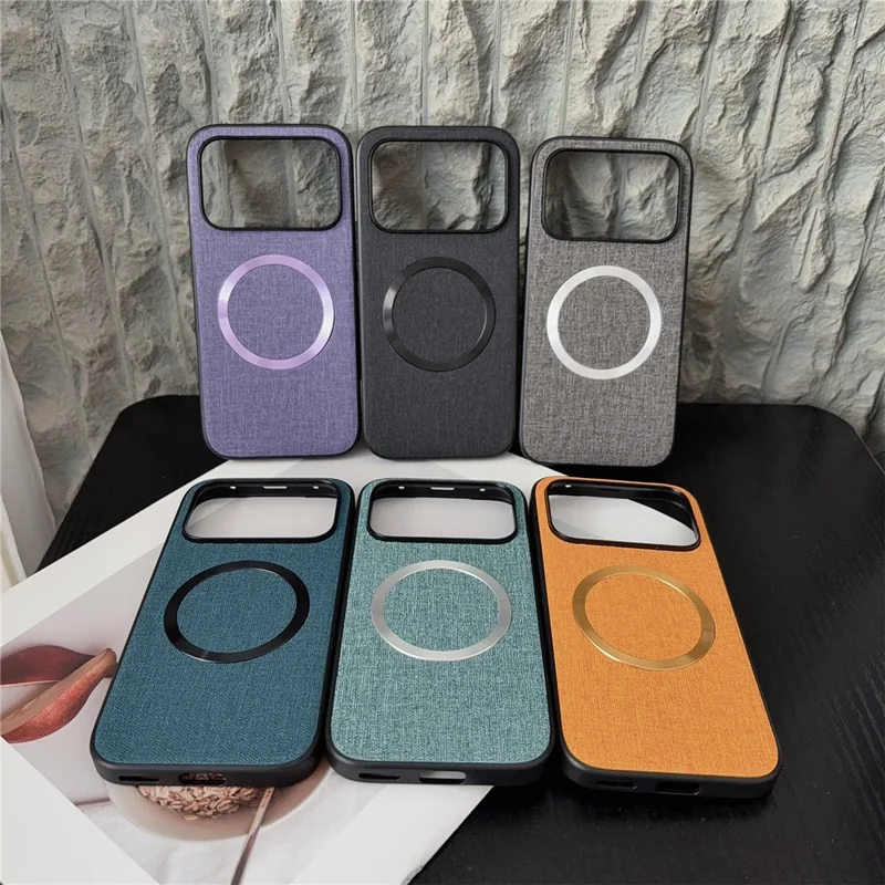 For Honor 600 5G Magnetic Case Drop-Proof TPU + Cloth Back Phone Cover - Purple