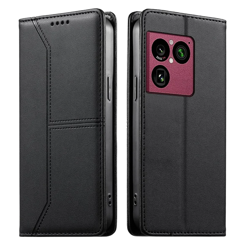 Чехол-кошелек с подставкой для Sony Xperia 1 VIII, комбинированный чехол из ТПУ и искусственной кожи, черный